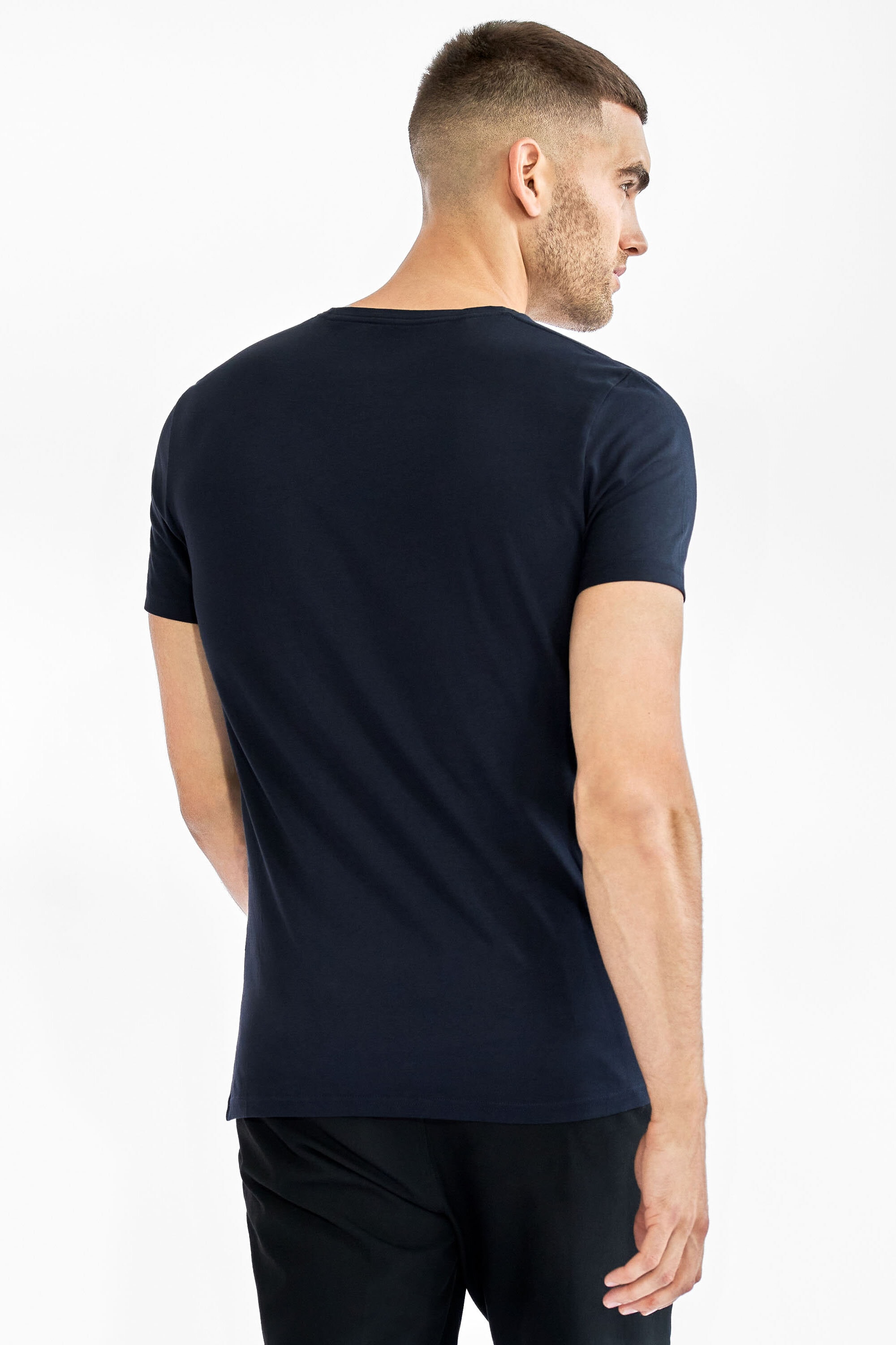 Details about   5Fin Men's Logo Cotton with Pocket Short Estate Blue T-Shirt MFT1001-ESBL 