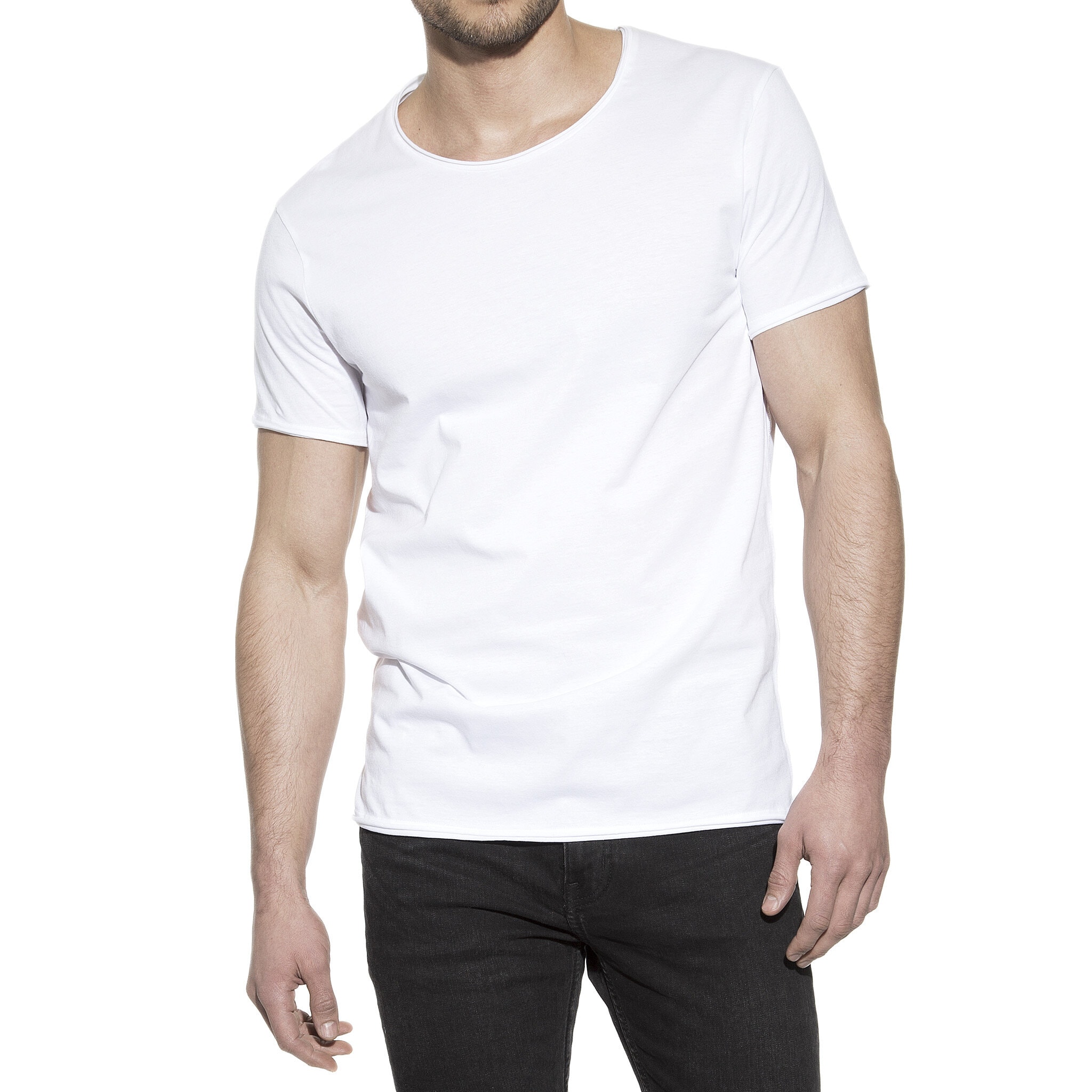 Men's Crew-Neck Relaxed white T-shirt made of organic cotton - Bread ...