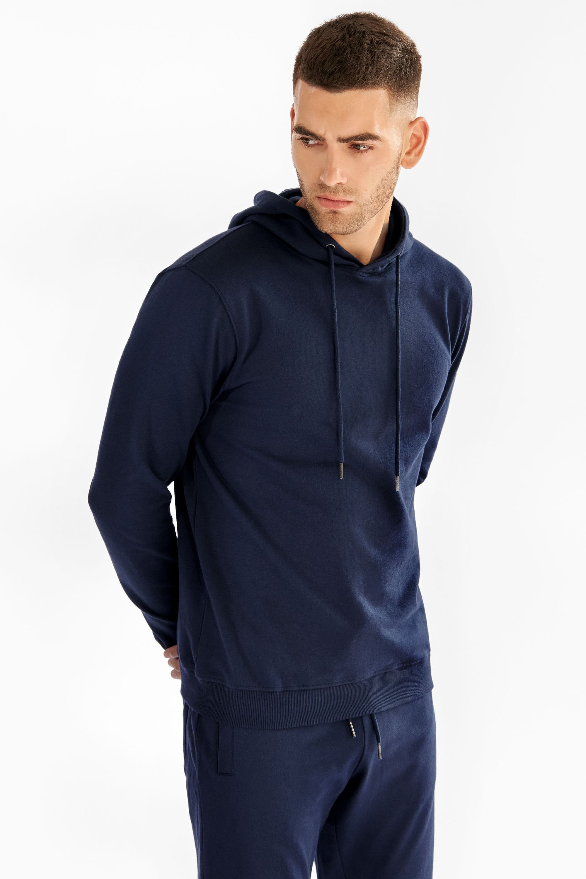 Lucky Brand Duofold Hoodie In Navy in Blue for Men