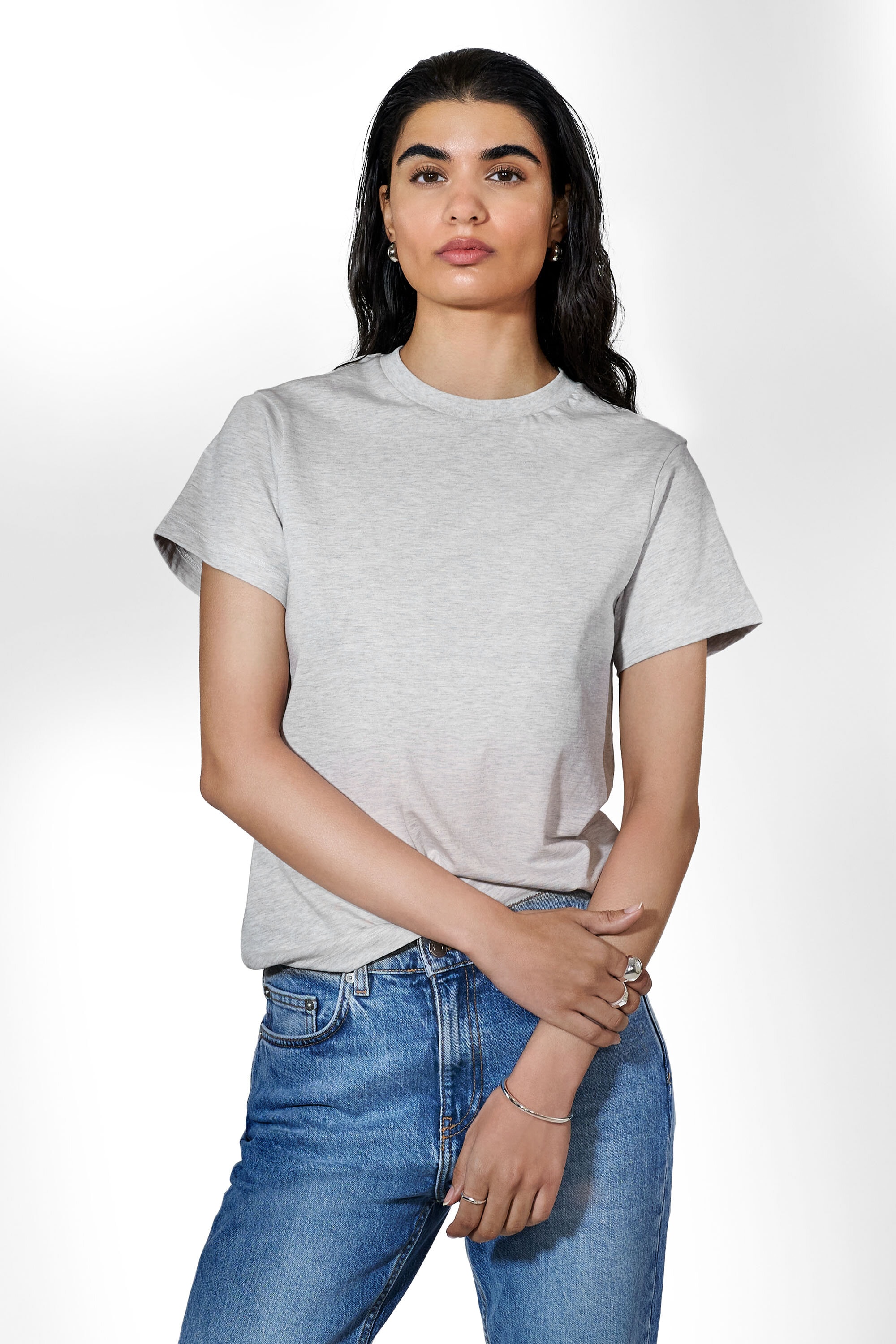 Grey crew neck online womens